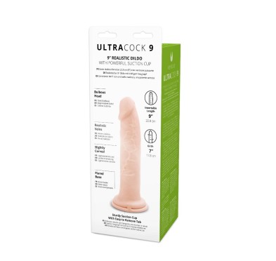 Realistyczne żylaste dildo z przyssawką 23 cm